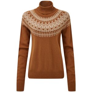 Sherpa - Camkilo Roll Neck - Womens Pullover - Brown Pink XS Sherpa - Camkilo Roll Neck - Womens Pullover - Brown Pink XS