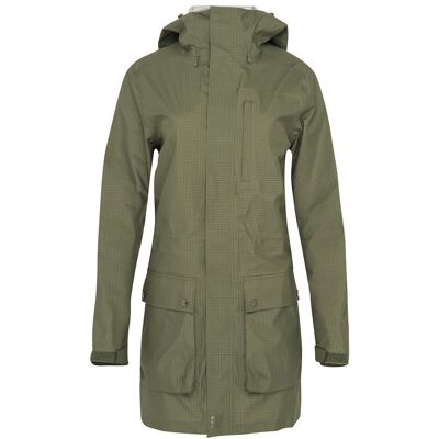 Bølger - Alta - Womens 3L Waterproof Fishtail Parka - Green Blue M Bølger - Alta - Womens 3L Waterproof Fishtail Parka - Green Blue M