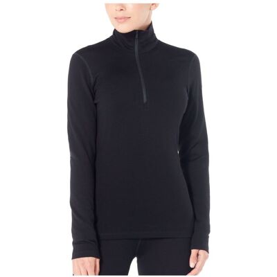 Icebreaker - 260 Tech LS HZ - Womens Pullover - Black White XL Icebreaker - 260 Tech LS HZ - Womens Pullover - Black White XL