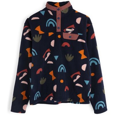 Natural Park - Grinnell Snap - Womens Fleece Pullover - Blue Blue XS Natural Park - Grinnell Snap - Womens Fleece Pullover - Blue Blue XS