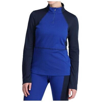 Spyder - Charger - Womens 1/2 Zip Baselayer - Blue Black XL Spyder - Charger - Womens 1/2 Zip Baselayer - Blue Black XL