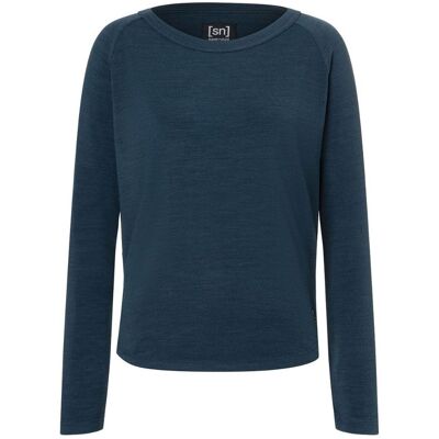 Super Natural - Everyday Crew - Womens Pullover - Blue White M Super Natural - Everyday Crew - Womens Pullover - Blue White M