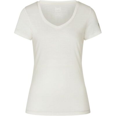 Super Natural - Sierra 140 - Womens V Neck Shirt - White White XS Super Natural - Sierra 140 - Womens V Neck Shirt - White White XS