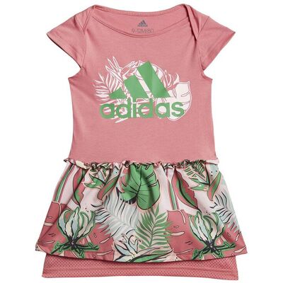 adidas - Performance Flower - Girls Dress - Pink Grey XS adidas - Performance Flower - Girls Dress - Pink Grey XS