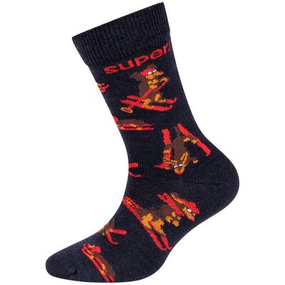 Super Natural - Dachshund 2-Pack - Kids Socks - Blue Grey 42-45 Super Natural - Dachshund 2-Pack - Kids Socks - Blue Grey 42-45