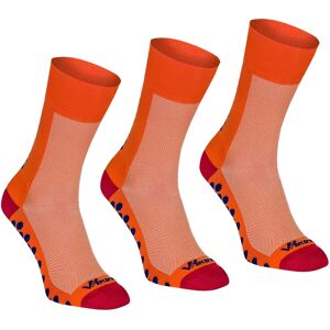 Viking Sport - Run Bike Dot x3 - Socks - Orange White 41-43 Viking Sport - Run Bike Dot x3 - Socks - Orange White 41-43
