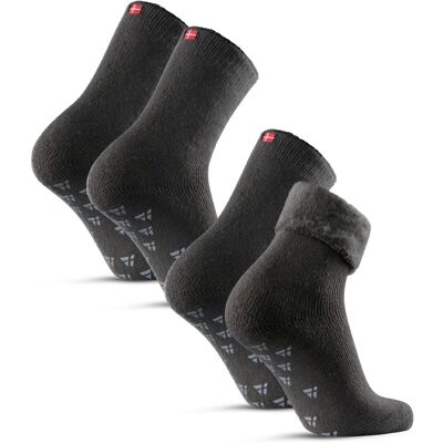 Danish Endurance - Anti-Slip Heat 2-Pack - Socks - Grey Blue XL Danish Endurance - Anti-Slip Heat 2-Pack - Socks - Grey Blue XL