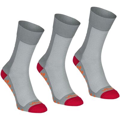 Viking Sport - Run Bike Dot x3 - Socks - Grey Orange 44-46 Viking Sport - Run Bike Dot x3 - Socks - Grey Orange 44-46