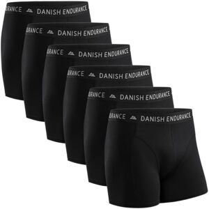 Danish Endurance - Classic Trunks 6-Pack - Mens Underwear - Black White EUR 28 Danish Endurance - Classic Trunks 6-Pack - Mens Underwear - Black White EUR 28