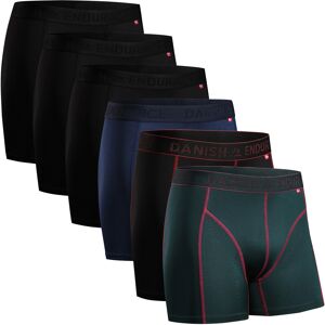 Danish Endurance - Sports Trunks 6-Pack - Mens Underwear - Multi Multi L Danish Endurance - Sports Trunks 6-Pack - Mens Underwear - Multi Multi L