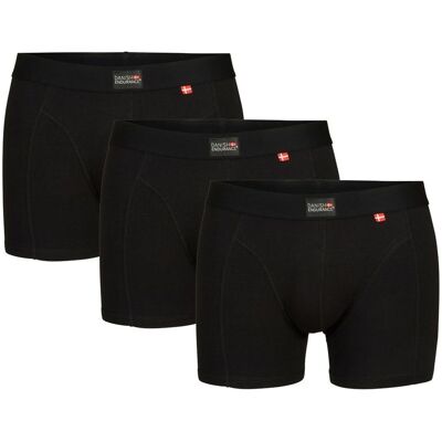 Danish Endurance - Classic Trunks 3-Pack - Mens Underwear - Black Black XL Danish Endurance - Classic Trunks 3-Pack - Mens Underwear - Black Black XL