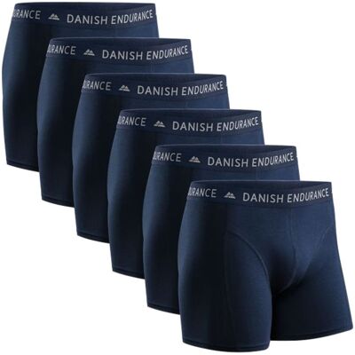 Danish Endurance - Classic Trunks 6-Pack - Mens Underwear - Blue Multi XL Danish Endurance - Classic Trunks 6-Pack - Mens Underwear - Blue Multi XL