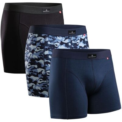 Danish Endurance - Classic Trunks 3-Pack - Mens Underwear - Multi Black XS Danish Endurance - Classic Trunks 3-Pack - Mens Underwear - Multi Black XS