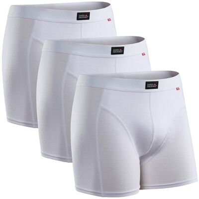 Danish Endurance - Classic Trunks 3-Pack - Mens Underwear - White Black XS Danish Endurance - Classic Trunks 3-Pack - Mens Underwear - White Black XS