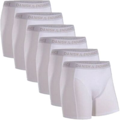 Danish Endurance - Classic Trunks 6-Pack - Mens Underwear - White Blue 146 Danish Endurance - Classic Trunks 6-Pack - Mens Underwear - White Blue 146