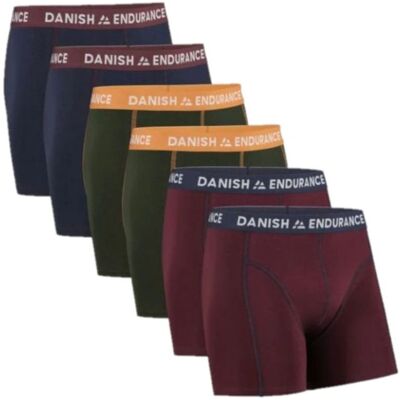 Danish Endurance - Classic Trunks 6-Pack - Mens Underwear - Multi White M Danish Endurance - Classic Trunks 6-Pack - Mens Underwear - Multi White M