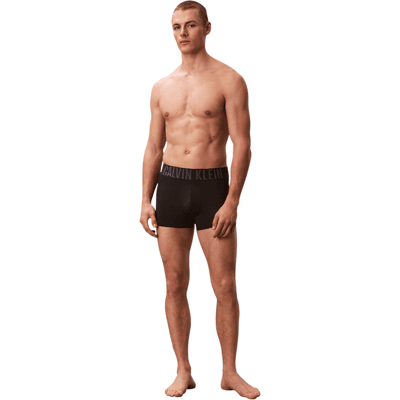 Calvin Klein - Logo Waistband Microfibre x3 - Mens Underwear - Black Grey XL Calvin Klein - Logo Waistband Microfibre x3 - Mens Underwear - Black Grey XL