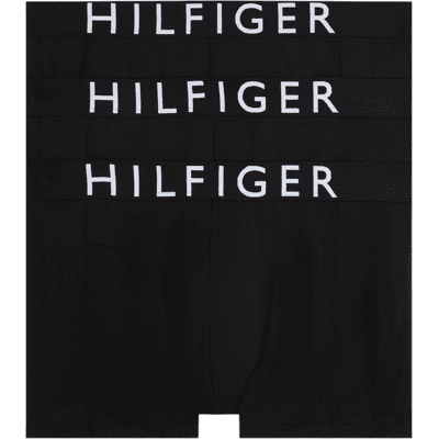 Tommy Hilfiger - Trunk x3 - Mens Underwear - Black Orange UK 11 Tommy Hilfiger - Trunk x3 - Mens Underwear - Black Orange UK 11