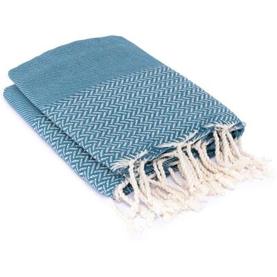 Febronie - Oslo Jacquard XXL - Blanket - Blue Grey UK 10 Febronie - Oslo Jacquard XXL - Blanket - Blue Grey UK 10