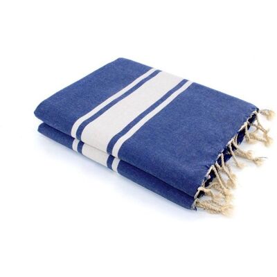 Febronie - St Tropez XXL - Fouta Beach Towel - Blue Black L Febronie - St Tropez XXL - Fouta Beach Towel - Blue Black L