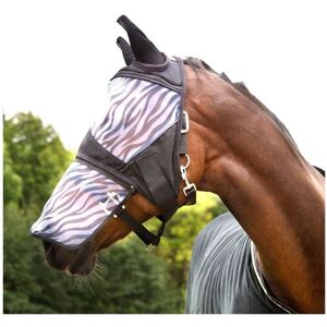 Horze - Zebra - Fly Mask - Black Blue One Size Horze - Zebra - Fly Mask - Black Blue One Size