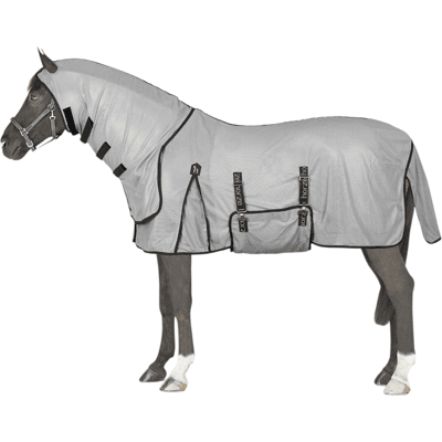 Horze - Paso Fino Detach Neck - Fly Rug - Grey Grey 155cm Horze - Paso Fino Detach Neck - Fly Rug - Grey Grey 155cm