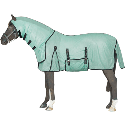 Horze - Paso Fino Detach Neck - Fly Rug - Green Grey 165cm Horze - Paso Fino Detach Neck - Fly Rug - Green Grey 165cm