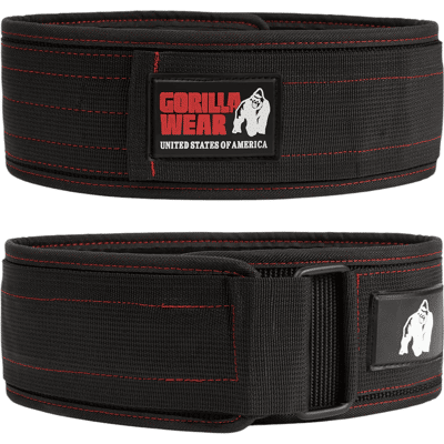 Gorilla Wear - 4 Inch Nylon Lifting - Weightlifting Belt - Black M Gorilla Wear - 4 Inch Nylon Lifting - Weightlifting Belt - Black M