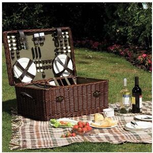 Lifestyle Rectangular Willow Picnic Hamper 6 Person Lifestyle Rectangular Willow Picnic Hamper 6 Person