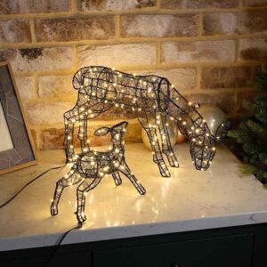 Noma 25cm Black Wire Deer And Fawn 150 Warm White LEDs Noma 25cm Black Wire Deer And Fawn 150 Warm White LEDs