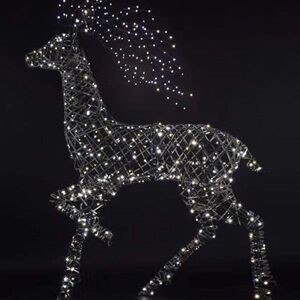 Noma 2M Grey Rattan Highland Stag with Branch Antlers Noma 2M Grey Rattan Highland Stag with Branch Antlers