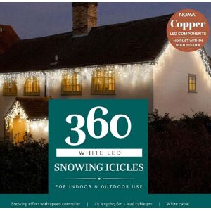 Noma 360 White Snowing Icicles With White Cable Noma 360 White Snowing Icicles With White Cable