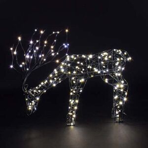 Noma 40CM Grey Flexi Tatton Grazing Stag With Branch Antlers Noma 40CM Grey Flexi Tatton Grazing Stag With Branch Antlers