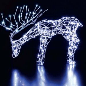 Noma 40CM White Flexi Tatton Grazing Stag with Branch Antlers Noma 40CM White Flexi Tatton Grazing Stag with Branch Antlers