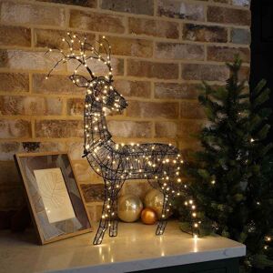 Noma 60cm Black Wire Stag With Branch Antlers 210 LEDs Noma 60cm Black Wire Stag With Branch Antlers 210 LEDs