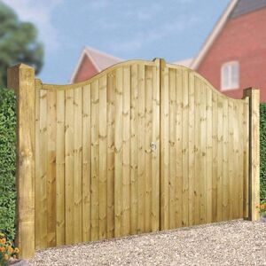 Burbage Drayton Arch Top Tall Double Wooden Gate Width: 3000mm, Fixing Burbage Drayton Arch Top Tall Double Wooden Gate Width: 3000mm, Fixing