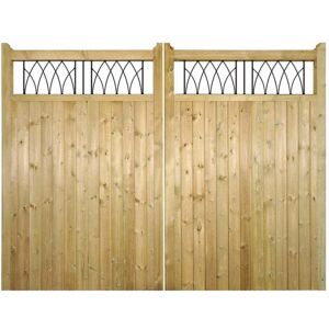 Burbage Windsor Tall Double Driveway Gate Width: 2400mm, Fixing Kit Op Burbage Windsor Tall Double Driveway Gate Width: 2400mm, Fixing Kit Op