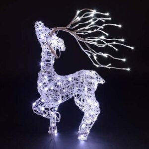 Noma 60CM Spun Acrylic Tatton Standing Stag With Branch Antlers Noma 60CM Spun Acrylic Tatton Standing Stag With Branch Antlers