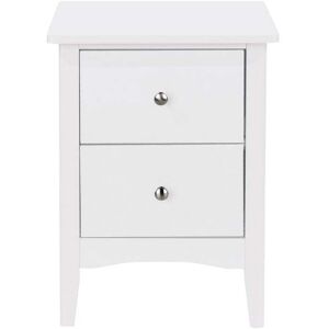 Core Products Core Como White 2 Drawer Bedside Table - Bedside Table Core Products Core Como White 2 Drawer Bedside Table - Bedside Table
