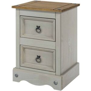 Core Corona Grey 2 Drawer Petite Bedside Core Corona Grey 2 Drawer Petite Bedside