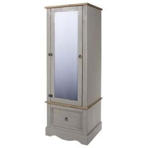 Core Corona Grey Armoire with Mirrored Door Core Corona Grey Armoire with Mirrored Door