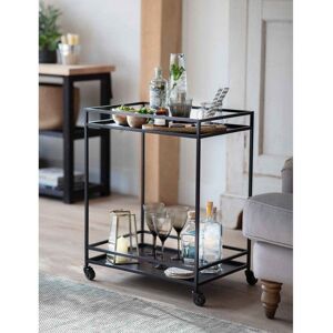 Garden Trading Portloe Drinks Trolley in Black - Steel Garden Trading Portloe Drinks Trolley in Black - Steel