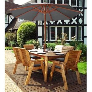 Charles Taylor 6 Seater Rectangular Table Bench Set Cushion/Parasol Co Charles Taylor 6 Seater Rectangular Table Bench Set Cushion/Parasol Co