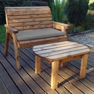 Charles Taylor Deluxe Bench Set Cushion/Parasol Colour: Grey Charles Taylor Deluxe Bench Set Cushion/Parasol Colour: Grey