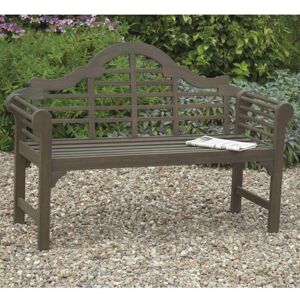 Greenhurst Lutyens Bench - Grey Colour: Grey Greenhurst Lutyens Bench - Grey Colour: Grey