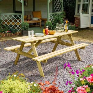 Rowlinson 6ft Traditional Picnic Table Rowlinson 6ft Traditional Picnic Table