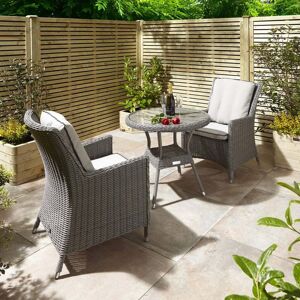 Oakworld Alfresco Rattan Bistro Set Natural Stone - Oakworld Alfresco Oakworld Alfresco Rattan Bistro Set Natural Stone - Oakworld Alfresco