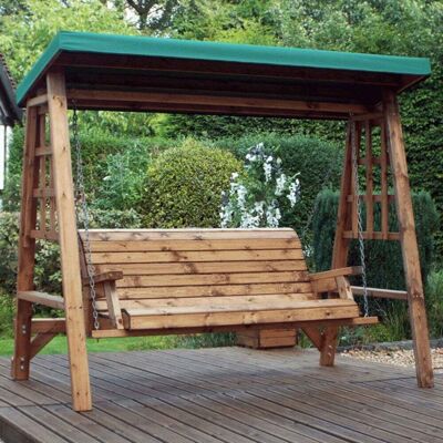 Charles Taylor Dorset Three Swing Seat Cushion/Canopy Colour: Green Charles Taylor Dorset Three Swing Seat Cushion/Canopy Colour: Green