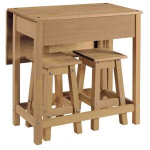 Core Corona Pine Drop Leaf Table & 2 Stools Core Corona Pine Drop Leaf Table & 2 Stools