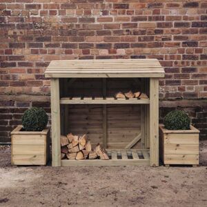 Churnet Valley Log Store With Kindling Shelf 4X4 Churnet Valley Log Store With Kindling Shelf 4X4